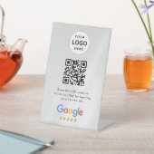 Signe De Table Pancarte de tablette de code QR de critiques Googl (In SItu)