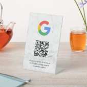 Signe De Table Pancarte de tablette de code QR de critiques Googl (In SItu)