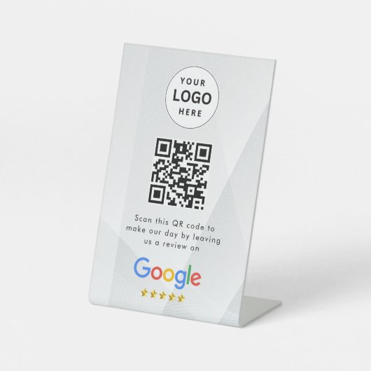 Signe De Table Pancarte de tablette de code QR de critiques Googl (Recto)