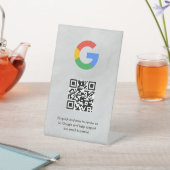 Signe De Table Pancarte de tablette de code QR de critiques Googl (In SItu)