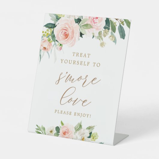 Signe De Table Pancarte élégante de bar à S'more Blush S'more d'a (Recto)