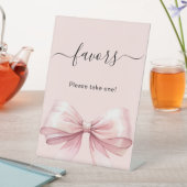 Signe De Table Pancarte faveur arc rose (In SItu)