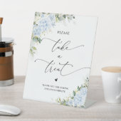 Signe De Table Pancarte Fleurs d'Hydrangea Bleu Prenez une friand (In SItu)