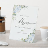 Signe De Table Pancarte florale Hydrangea bleue Combien de baiser (In SItu)