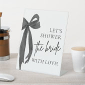 Signe De Table Pancarte Noir Ruban Arrosons La Mariée D'amour (In SItu)