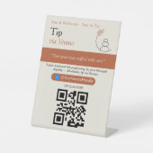Signe De Table Pancarte QR Code Conseils Venmo Neutre | Conseils (Recto)