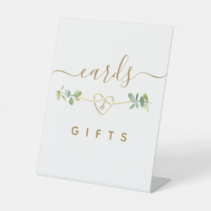 Signe De Table Pancarte sur pied pour cartes et cadeaux de mariag