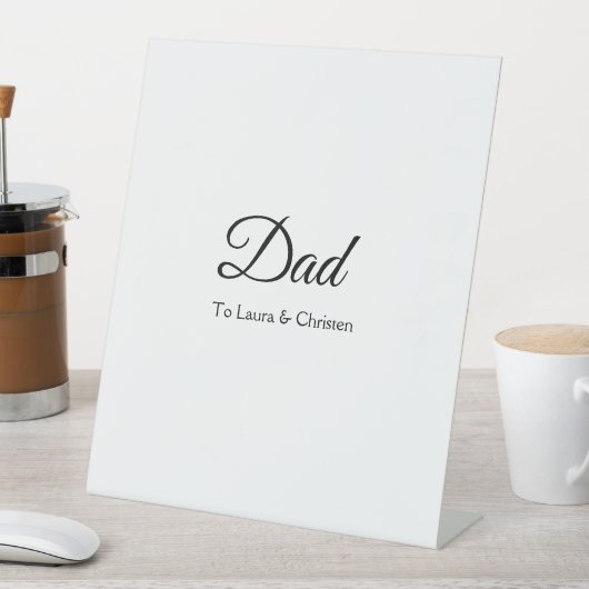 Signe De Table Papa daddy ajoute nom texte cadeaux fête des pères (In SItu)