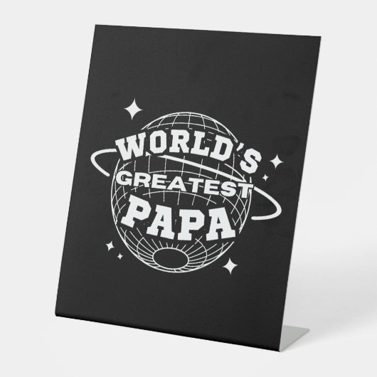 Signe De Table Papa le plus grand du monde (Recto)