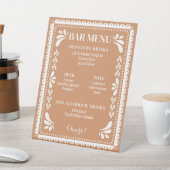 Signe De Table Papier Picado Bar Menu Plaque Pedestal Fiesta Mexi (In SItu)