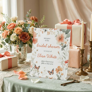 Signe De Table Papillon Prairie Aquarelle Fête de Mariage Personn