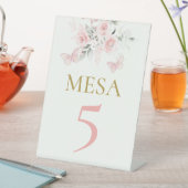 Signe De Table Papillon rose Quinceañera (In SItu)