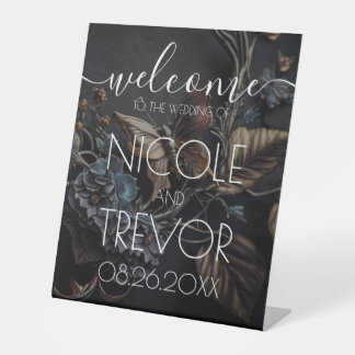 Signe De Table Papillon Steampunk Personnalisé Bienvenue Mariage