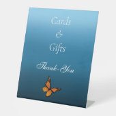 Signe De Table Papillons Monarque Blue Ombre (Recto)