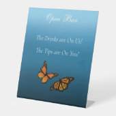 Signe De Table Papillons Monarque Blue Ombre (Recto)