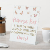 Signe De Table Papillons roses Brunch Mimosa Bar (In SItu)