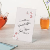 Signe De Table Papillons roses Jardin Romantique Simple Mariage (In SItu)
