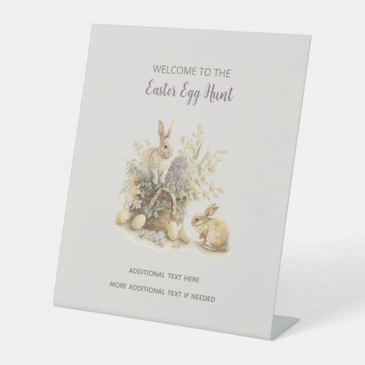 Signe De Table Pâques Brunch Chasse aux oeufs Table de nourriture (Recto)