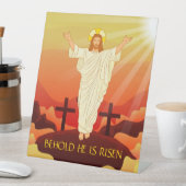 Signe De Table Pâques Résurrection de Jésus Voici Il Est Ressusci (In SItu)