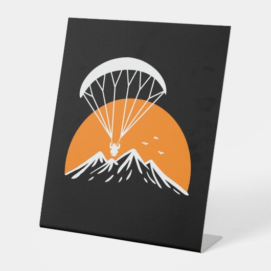 Signe De Table Paramotorisation Vintage rétro (Recto)