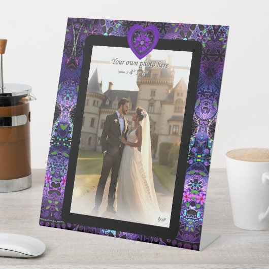 Signe De Table Parapluie violet & coeurs.7 (In SItu)