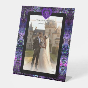 Signe De Table Parapluie violet & coeurs.7