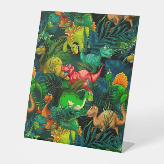 Signe De Table Parc de dinosaures (Recto)