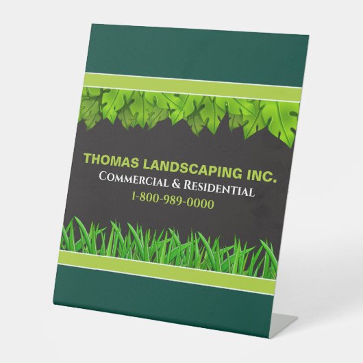 Signe De Table Parcours d'entretien de pelouse pour votre camion  (Recto)