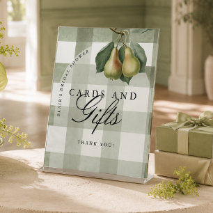 Signe De Table Parfait Duo Gingham Vintage Mariage de Rêve Shower