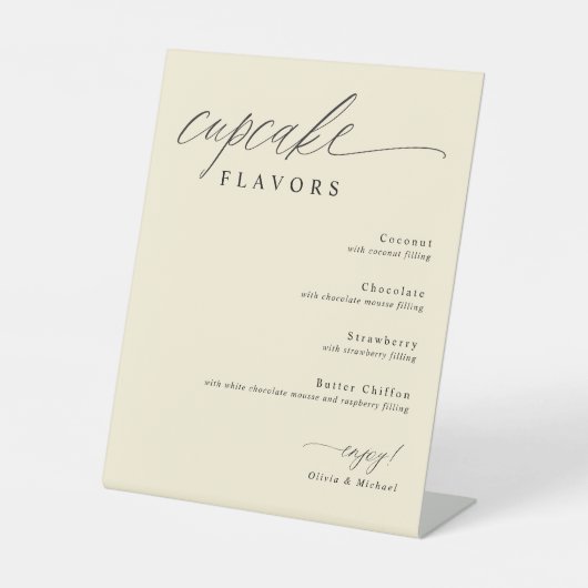 Signe De Table Parfums de Cupcake Table de Dessert Crème Mariage (Recto)