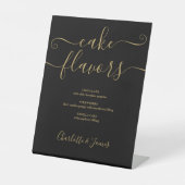 Signe De Table Parfums de gâteau de signature de script noir et o (Recto)