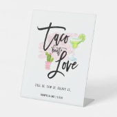 Signe De Table Parlons Amour Enseigne de Présentation Bar à Tacos (Recto)