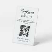 Signe De Table Partage photo mariage avec code QR (Recto)