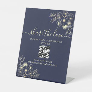 Signe De Table Partager le code QR Love Mariage