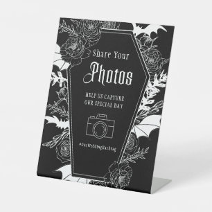 Signe De Table Partagez vos photos Hashtag de mariage gothique