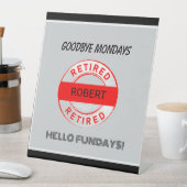 Signe De Table Parti de retraite amusant (In SItu)