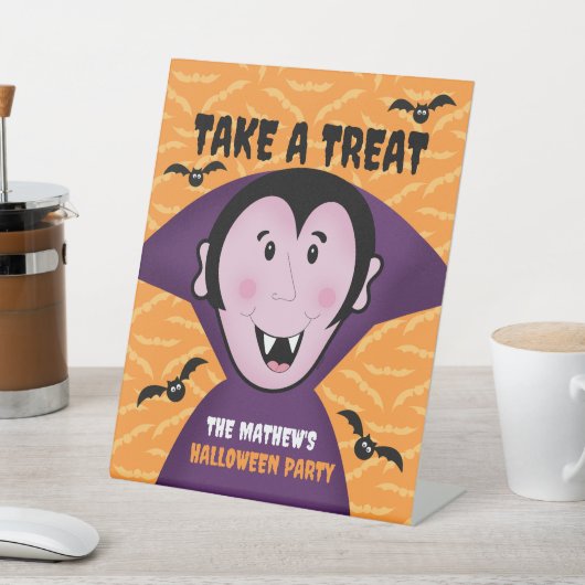 Signe De Table Parti d'Halloween Dracula Bat Vampire Cute (In SItu)