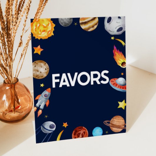 Signe De Table Partie Galaxie de l'espace extra-atmosphérique pou