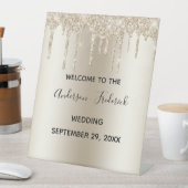 Signe De Table Parties scintillant à goutte de champagne Accueil (In SItu)