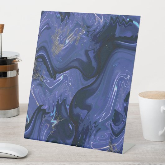 Signe De Table Parties scintillant bleue Galaxy Swirl Abstrait Mo (In SItu)