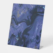 Signe De Table Parties scintillant bleue Galaxy Swirl Abstrait Mo (Recto)