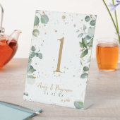 Signe De Table Parties scintillant d'or Eucalyptus - Mariage vert (In SItu)