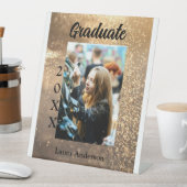 Signe De Table Parties scintillant d'or photo graduation ajouter  (In SItu)