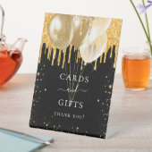 Signe De Table Parties scintillant en or noir cartes cadeaux (In SItu)