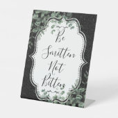Signe De Table Parties scintillant noire et Eucalyptus Smitten no (Recto)