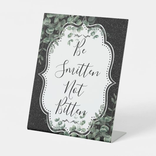 Signe De Table Parties scintillant noire et Eucalyptus Smitten no (Recto)