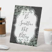Signe De Table Parties scintillant noire et Eucalyptus Smitten no (In SItu)