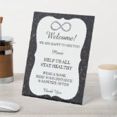 Signe De Table Parties scintillant noire Infinity Mariage Infinit (In SItu)