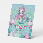 Signe De Table Parties scintillant Purple Sirène anniversaire Tra (Recto)