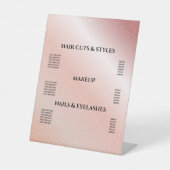 Signe De Table Parties scintillant rose Blush Hair Maquillage Sal (Recto)